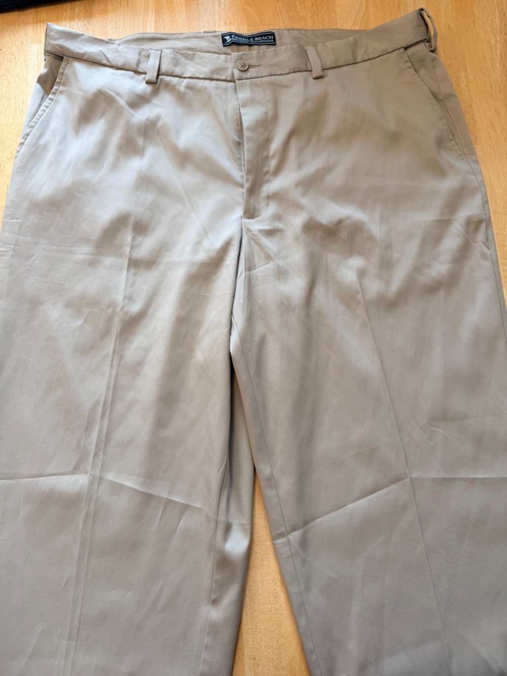 Pebble Beach Men's Light Tan Dress Pants, Casual, Dress  or Golf